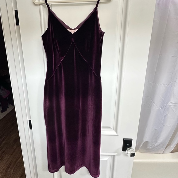 Anthropologie Hutch Velvet Slip Midi Dress - Picture 4 of 8